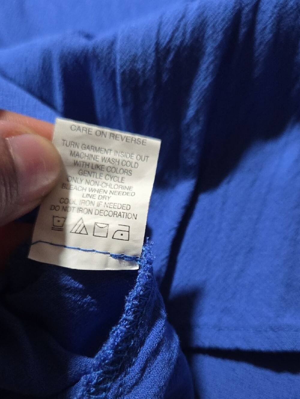 Love on a Hanger Royal Blue Embroidered High Neck Halter Tank Top Size Small - Picture 6 of 6